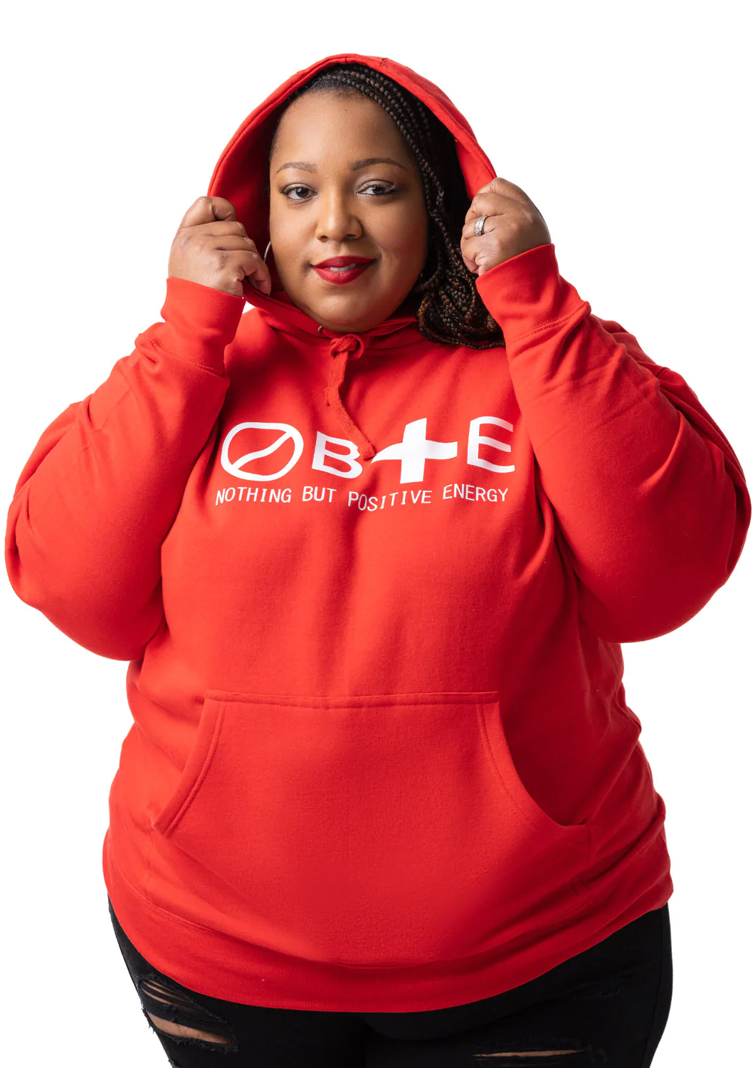 Plus size red outlet sweatshirt